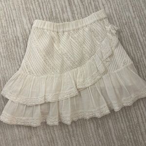 Loveshackfancy white skirt size P